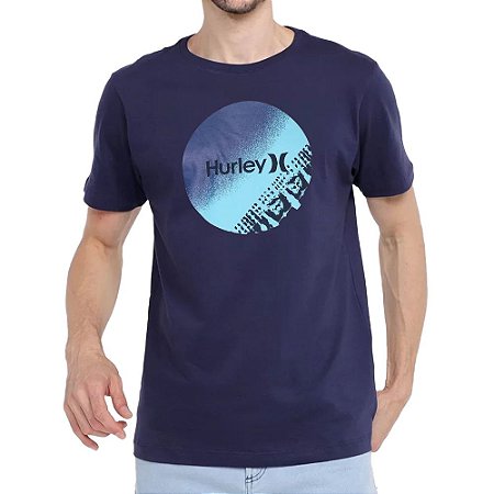 Camiseta Hurley Silk Circle Masculina Azul Marinho