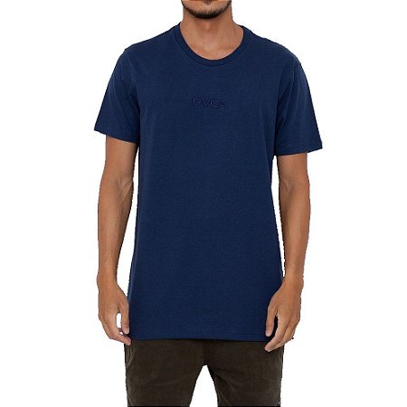 Camiseta RVCA Small Rvca Masculina Azul Marinho