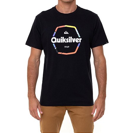 Camiseta Quiksilver Hard Wired Masculina Preto