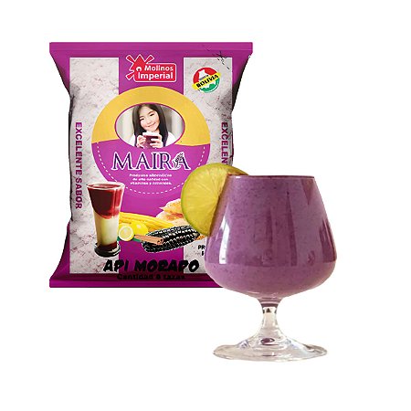 Api Morado Maira, Mingau de milho roxo, bebida quente. Produto Boliviano 145g.