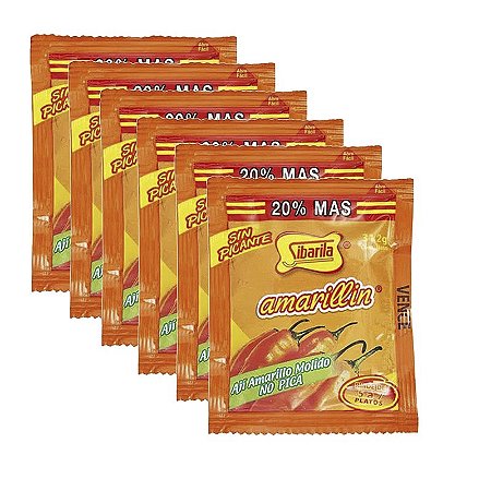 Amarillin 31,2g Sachê - Aji Amarillo moído da Sibarita 6 unidades