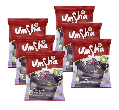Chicha Morada Umsha - Suco de milho roxo Instantaneo 6 Unidades