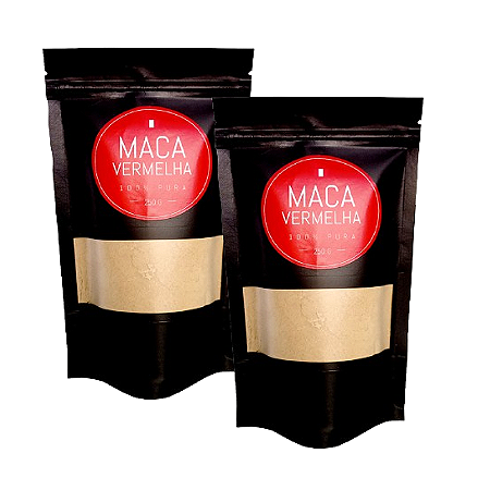 kit 2 Maca Vermelha Peruana Orgânica 100% Pura Fitness em Pó  250g