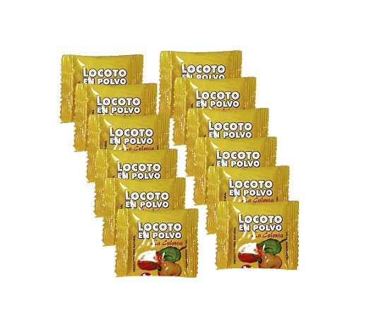 Locoto en Polvo / Rocoto Em Pô / Pimenta La Colonia - 12 unidades Sachês 10g - Produto Boliviano