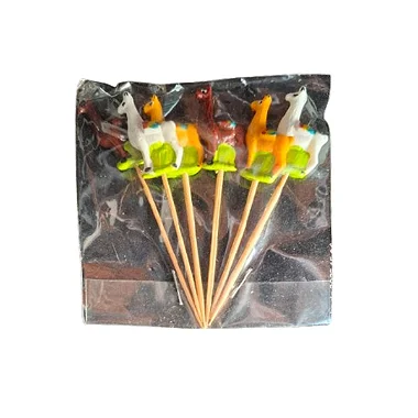 Kit Palito de Dente com Toppers Peruanos em Miniatura - (Lhama)2.5 x 1.5 - 6 unidades