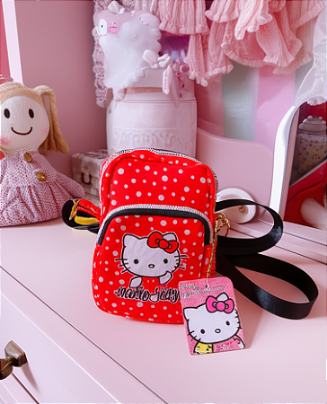 Mini Bolsa da Hello Ketty Vermelha 18 x 15 x 06