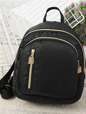 Mini Mochila Preta 25 x 25 x 08