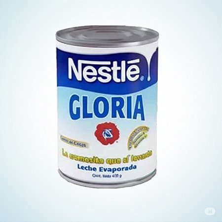 Leite Evaporado / Leche Evaporada Gloria Nestle 390g Unidade.