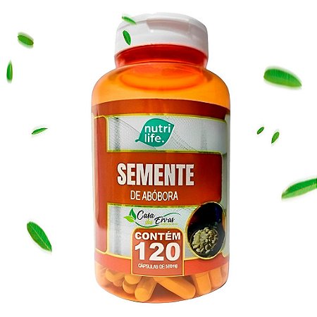 Semente de Abobora Nutri Life - 120 Cápsulas - 500 MG