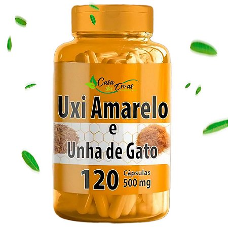Uxi Amarelo e Unha de Gato Natu Ervas - 120 Cápsulas - 500 MG