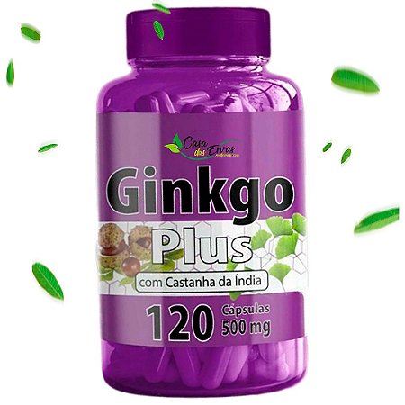 Ginkgo Biloba com Castanha da Índia Natu Ervas - 120 Cápsulas - 500 MG