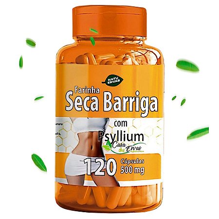 Seca Barriga Com Psyllium Natu Ervas - 120 Cápsulas - 500 MG
