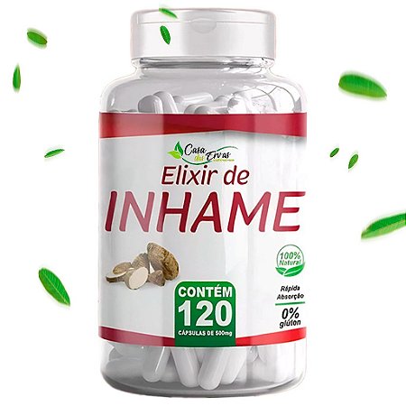Elixir de Inhame Natu Ervas - 120 Cápsulas - 500 MG