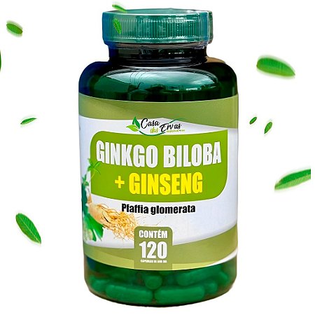 Ginkgo Biloba com Ginseng Natuviva - 120 Cápsulas - 500 MG