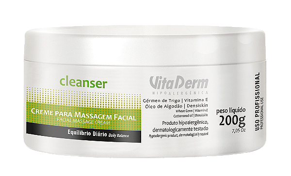 Creme para Massagem Facial Cleanser 200gr - Vita Derm