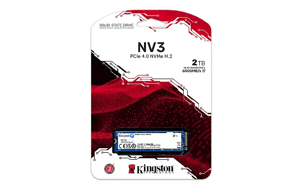 SSD Kingston Nv3, 2TB, M.2 2280, PCie 4.0 X4, Nvme, Leitura: 6000 Mb/s, Gravação: 5000 Mb/s, Azul - Snv3s/2000g