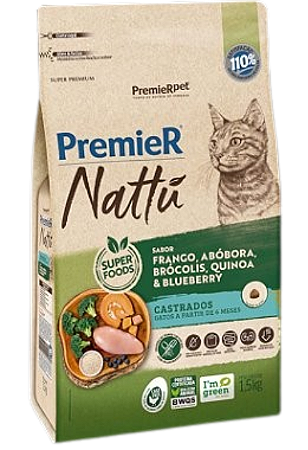 Premier Nattu Gatos Castrados Abóbora (5273)