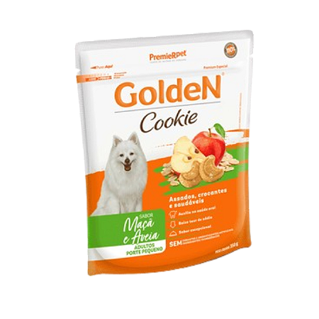 Cookie Golden Cães Adultos Porte Pequeno Maça e Aveia (5221)