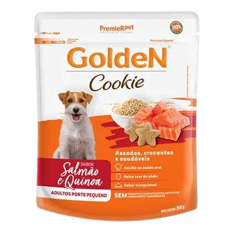 Cookie Golden Cães Adultos Porte Pequeno Salmão e Quinoa (5218)