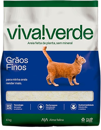 Areia Viva Verde Grãos Finos 4kg