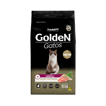 Golden Gatos Adultos Castrados Frango 10,1kg (5150)