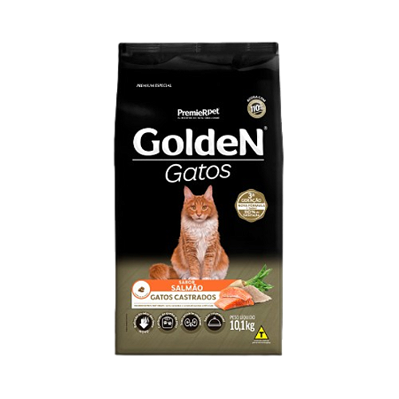 Golden Gatos Adultos Castrados Salmão 10,1kg (5153)