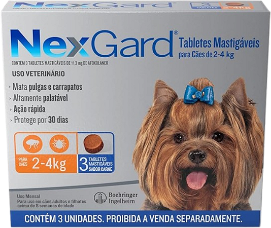 NexGard Antipulgas e Carrapatos para Cães de 2 a 4kg (4166)
