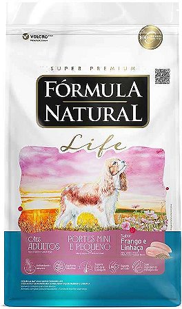 Ração Fórmula Natural Life para Cães Adultos Raças Mini e Pequena sabor Frango e Linhaça 15 kg (10230990100557)