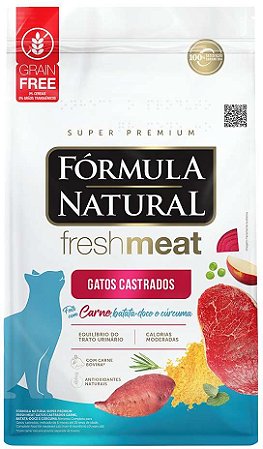 Ração Fórmula Natural Fresh Meat Gato Castrado Carne 7kg (10230990100602)