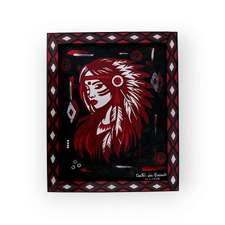 Quadro Retangular Decorativo Cabocla Mão