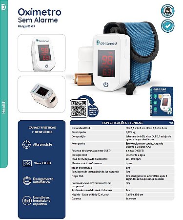 Oxímetro Digital Sem Alarme DELLA MED