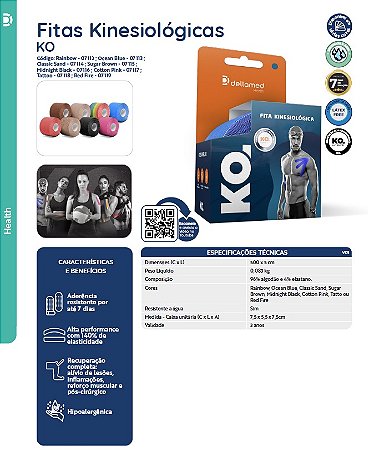 Fita Kinesiológica KO de Alta Performance