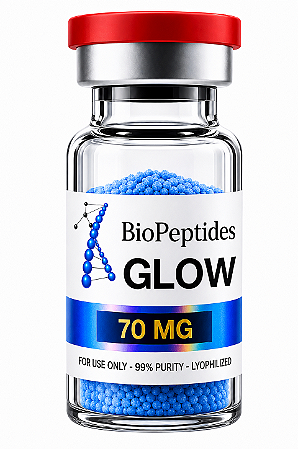 Glow 70 mg – Peptídeo Liofilizado de Alta Pureza + agua bacteriostatica
