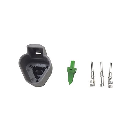 Kit Conector Deutsch 03 Vias Macho DT04-3P - Conector, Trava e Terminais