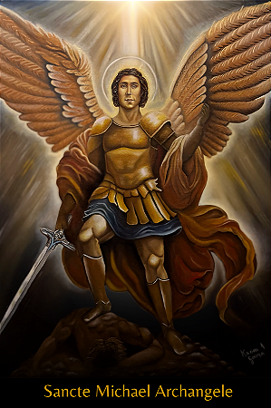 Tela de São Miguel Arcanjo 40cm x 50cm