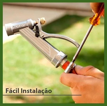 Esguicho para Mangueira Metálico Garden Zamac 1/2" – Pistola para Jardim Resistente com 2 Jatos