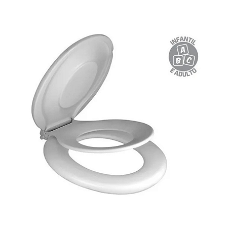 Assento Sanitário Family 2 Em 1 Tampa Com Redutor Infantil Branco