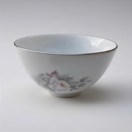 Bowl Vitória com Filete Prata 500ml Porcelana Schmidt