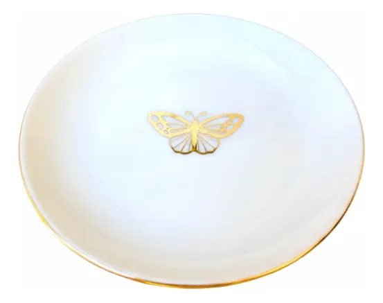 Joia do Dia 10.5cm Borboletas e Filete em Ouro