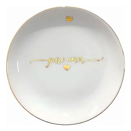 Joia do Dia 10.5cm com Mensagens e Filete em Ouro