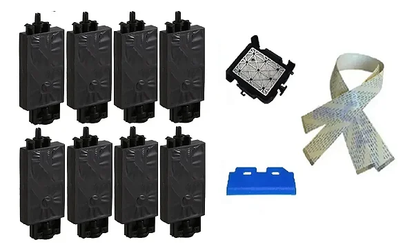 Kit 8 Dampers UV + Capstation + Wiper + Cabo - Mimaki Jv33 / Cjv30 / Ts3