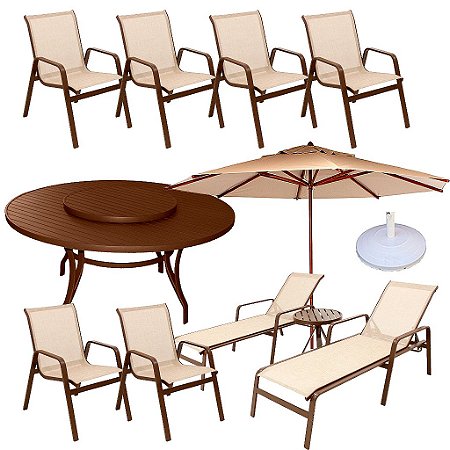 Kit Lótus Completo para Piscina com Mesa Giratória