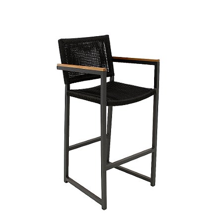 Banqueta Perpétua em Corda Náutica e Alumínio