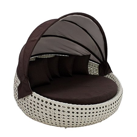 Chaise Essencial 1,50m com Toldo em Fibra Sintética