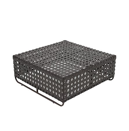 Mesa de Centro Fúcsia em Fibra Sintética e Alumínio