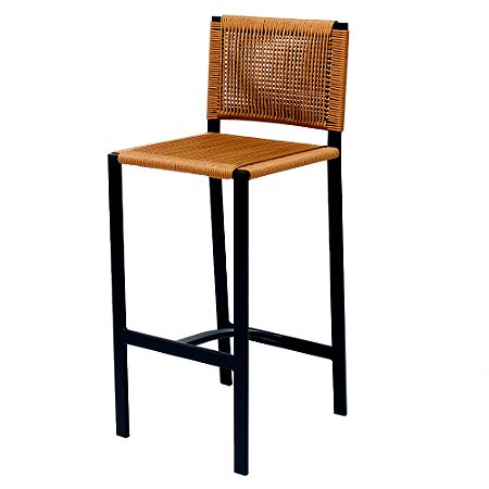 Banqueta Ascoli em Alumínio e Corda Náutica