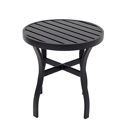 Mesa Lateral Pé Em "X" Com Tampo Ripado