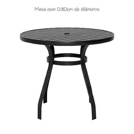 Mesa Ripada em Alumínio 0,80cm de Diâmetro
