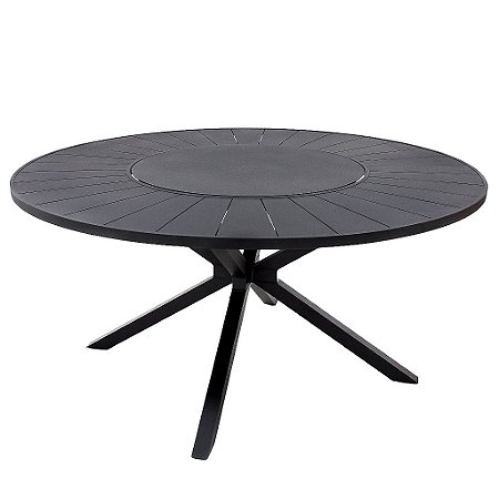 Mesa Pétala de 1.40 em Chapa de Alumínio Centro Giratório