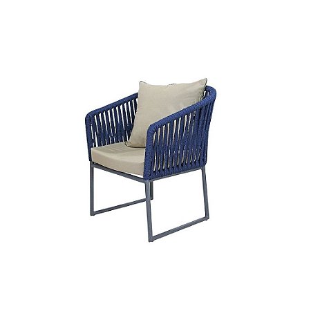 Poltrona Pluméria em Corda Náutica Com Almofada